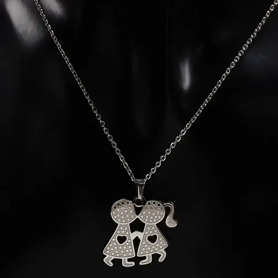Cadena Colgante Beso San Valentin Amor + Caja Y Globo Regalo 4