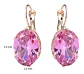 Aros Cristal Rosado Circonita Mujer + Bolsa Regalo Joyas - Miniatura 2