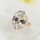 Anillo Ajustable Cristal Blanco Mujer + Bolsa Regalo Joyas - Miniatura 3