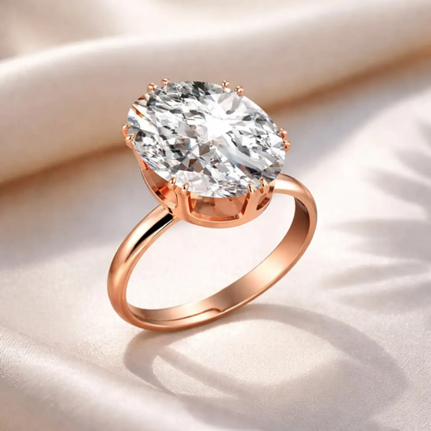 Anillo Ajustable Cristal Blanco Mujer + Bolsa Regalo Joyas 4