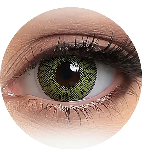 Lentes De Contacto Gemstone Green + Liquido 60 Ml + Estuche