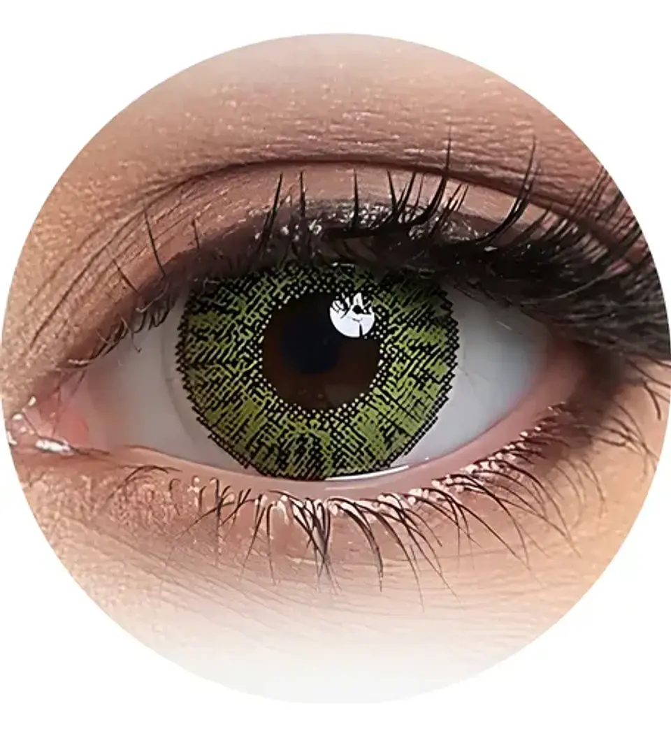 Lentes De Contacto Gemstone Green + Liquido 60 Ml + Estuche 1