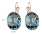 Aros Cristal Azul Circonita Mujer + Bolsa Regalo Joyas - Miniatura 2