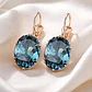 Aros Cristal Azul Circonita Mujer + Bolsa Regalo Joyas - Miniatura 3