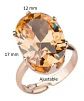 Anillo Ajustable Cristal Champagne Mujer + Bolsa Regalo Joya - Miniatura 2