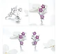 Conjunto Plata 925 Anillo Aros Flor Rosa Joyas Regalo Mujer - Miniatura 7