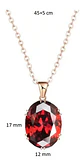 Collar Cristal Rojo Circonita Mujer + Bolsa Regalo Joyas - Miniatura 2