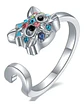 Anillo Ajustable Gato Colores + Caja Regalo Joyas Niña Mujer - Miniatura 4