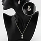 Conjunto Gato Cristal Blanco Collar Aros + Caja Regalo Joyas - Miniatura 2