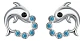 Aros Plata 925 Delfín Circones Joyas Regalo Mujer Niña - Miniatura 1
