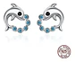Aros Plata 925 Delfín Circones Joyas Regalo Mujer Niña - Miniatura 2