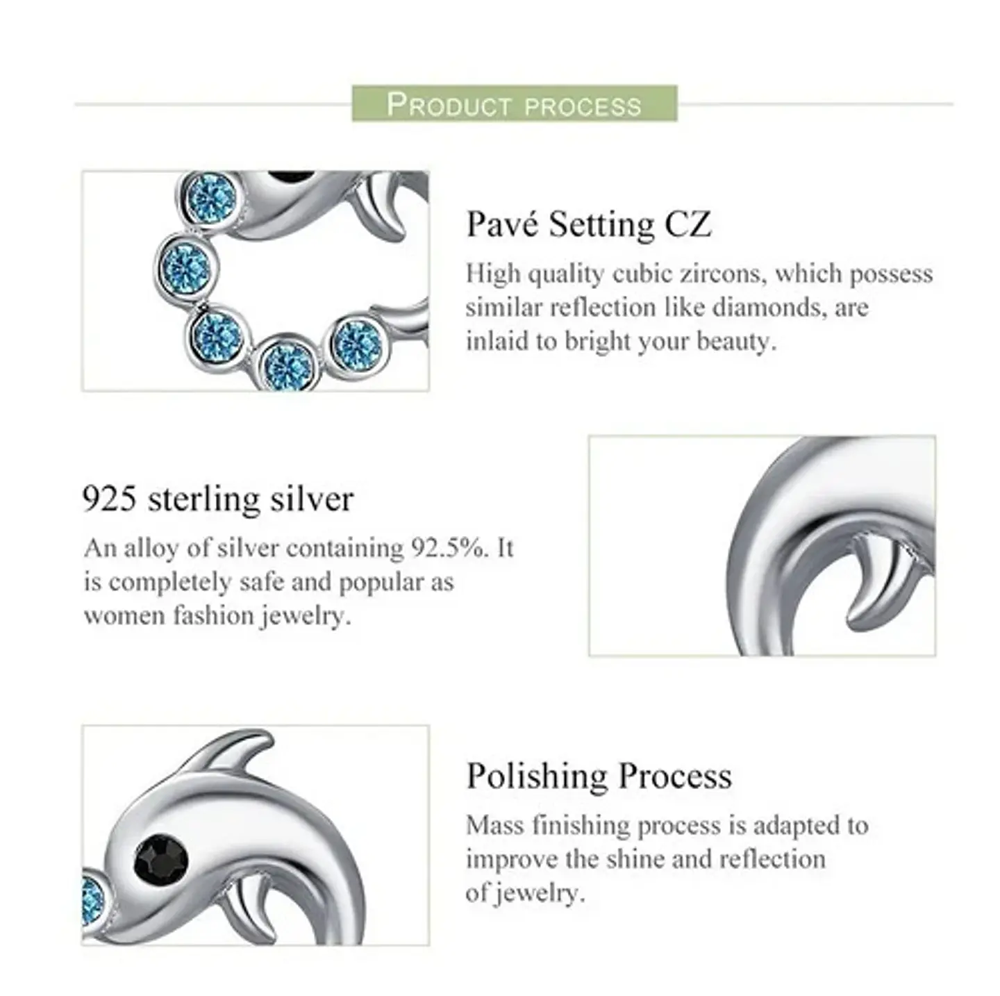 Aros Plata 925 Delfín Circones Joyas Regalo Mujer Niña 7