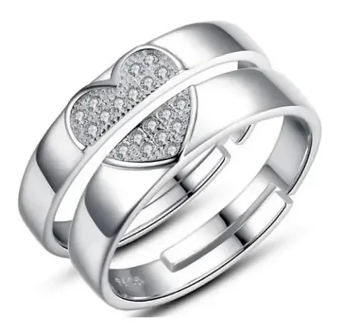 Anillos Compromiso Ajustables + Caja Regalo Joyas A107