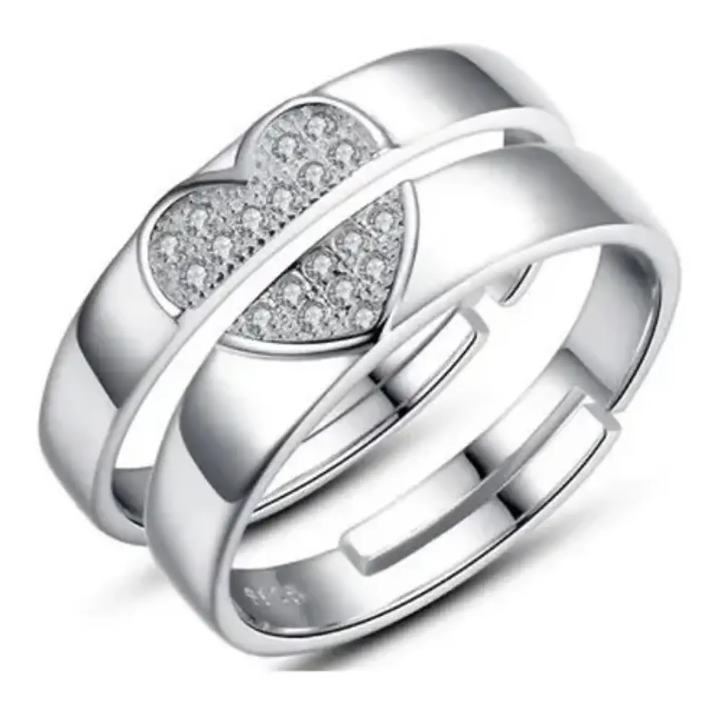 Anillos Compromiso Ajustables + Caja Regalo Joyas A107 1