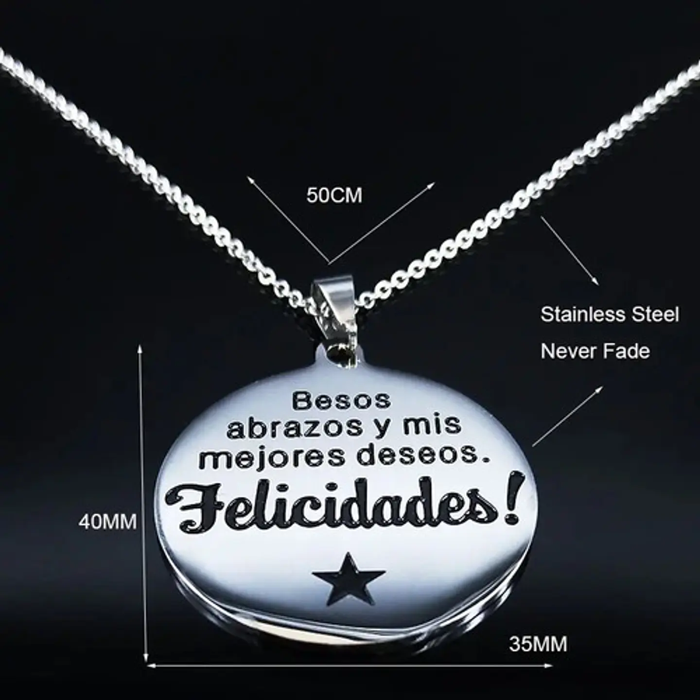 Collar Felicidades Amigos Hijos Nietos + Caja Regalo Joyas 3