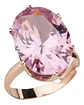 Anillo Ajustable Cristal Rosado Mujer + Bolsa Regalo Joyas - Miniatura 1