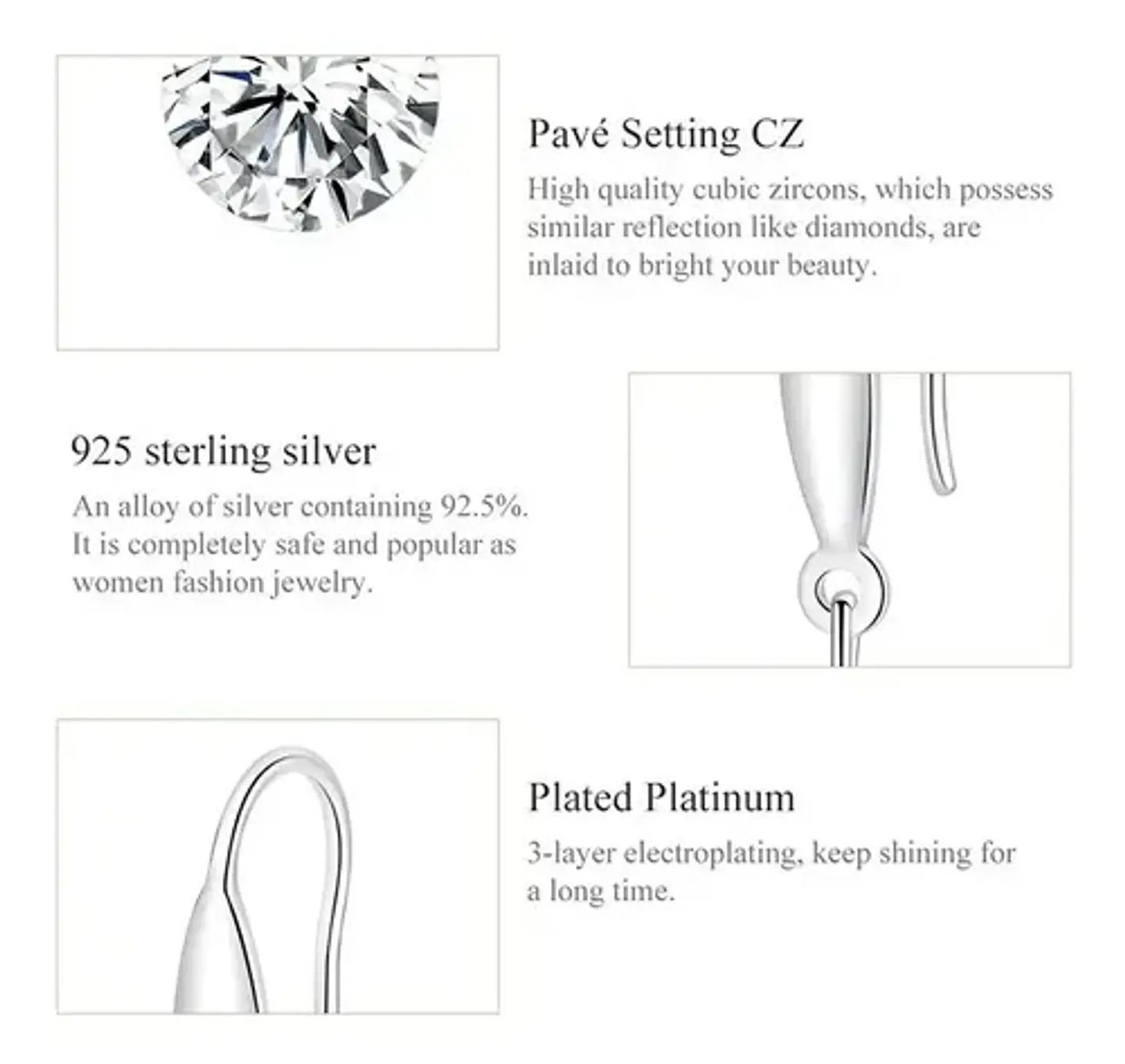 Aros Plata 925 Circones Pendientes Joyas Regalo Mujer 4