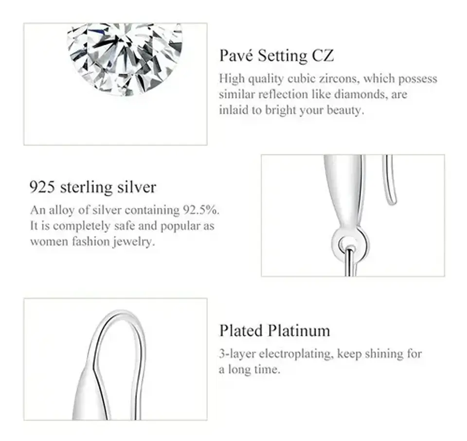 Aros Plata 925 Circones Pendientes Joyas Regalo Mujer 4
