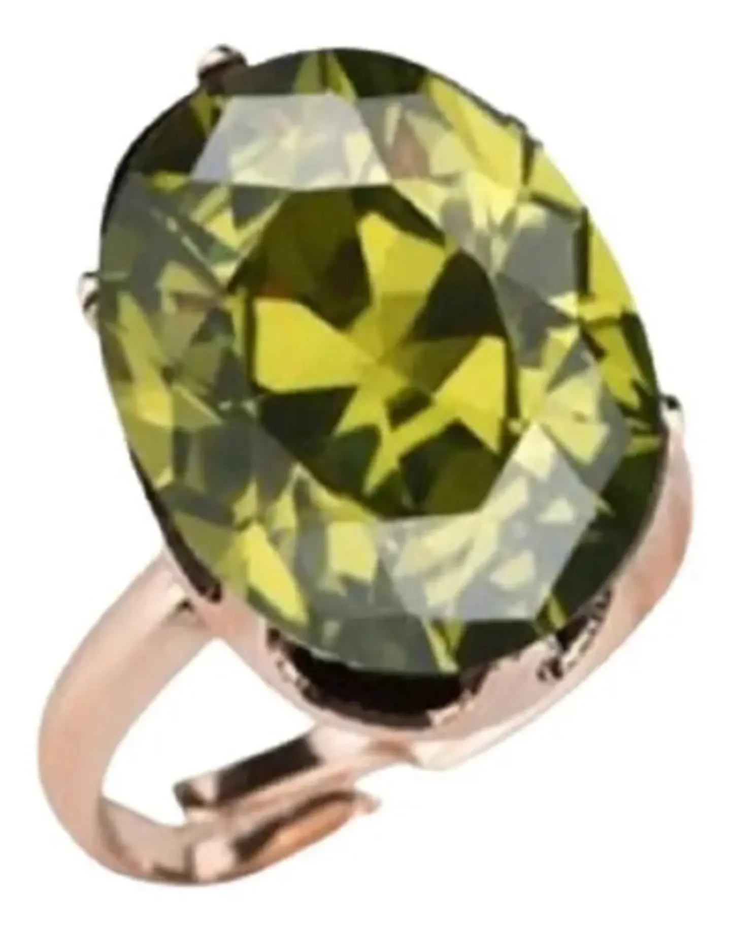 Anillo Ajustable Cristal Verde Mujer + Bolsa Regalo Joyas 1