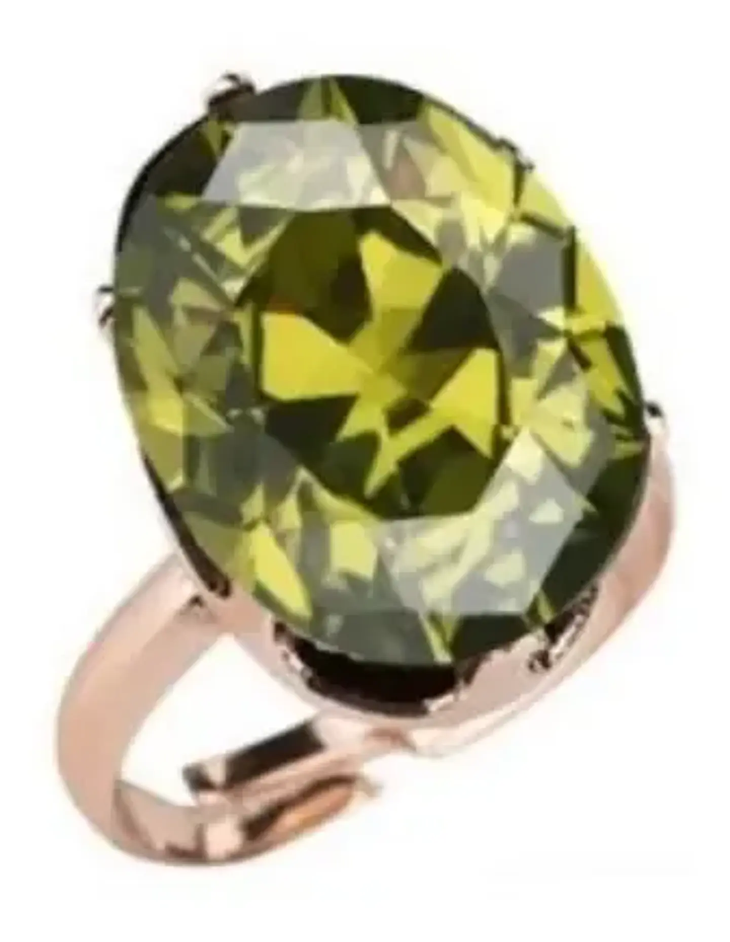 Anillo Ajustable Cristal Verde Mujer + Bolsa Regalo Joyas 2