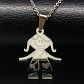 Cadena Y Colgante Familia Niño Niña Hijo Hija + Caja Regalo - Miniatura 6