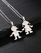 Cadena Y Colgante Familia Niño Niña Hijo Hija + Caja Regalo - Miniatura 8