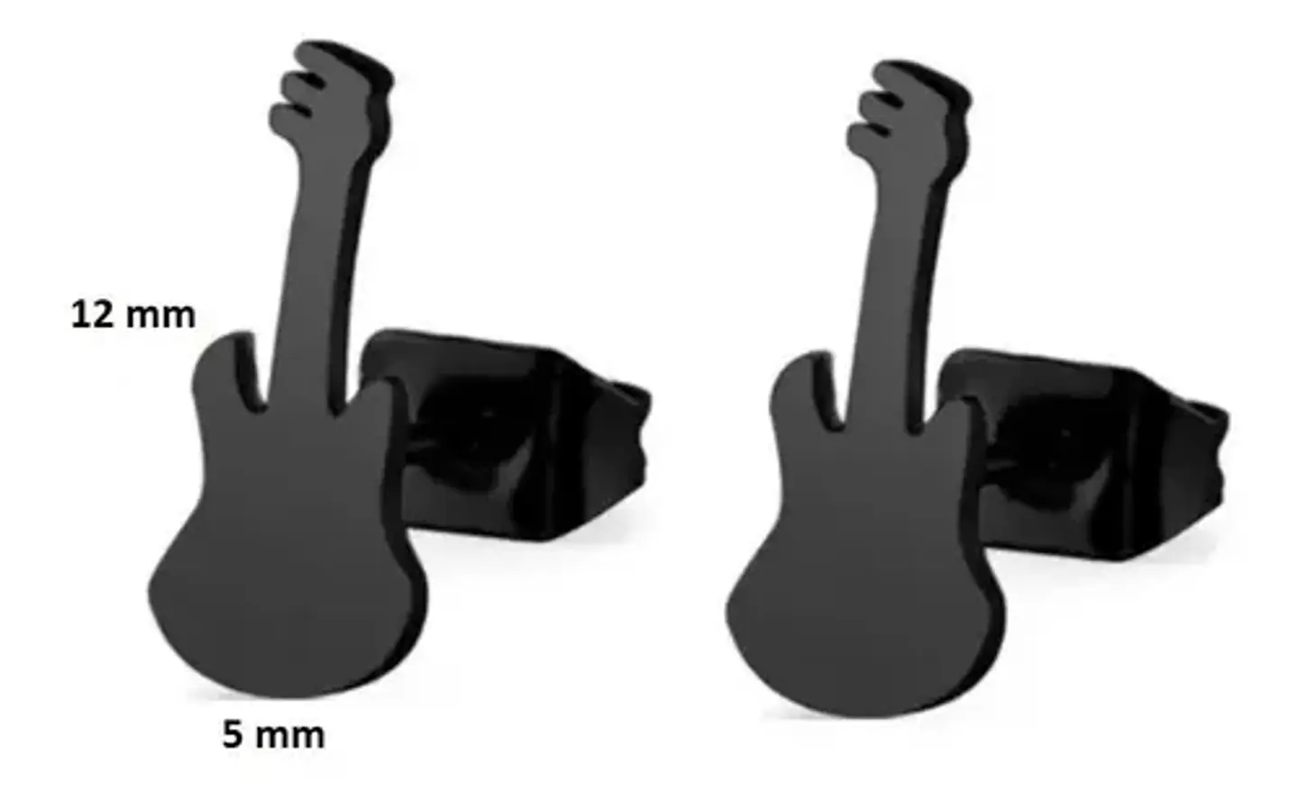 Aros Guitarra Regalo Hombre Niño Mujer Niña + Bolsa Joyas 2