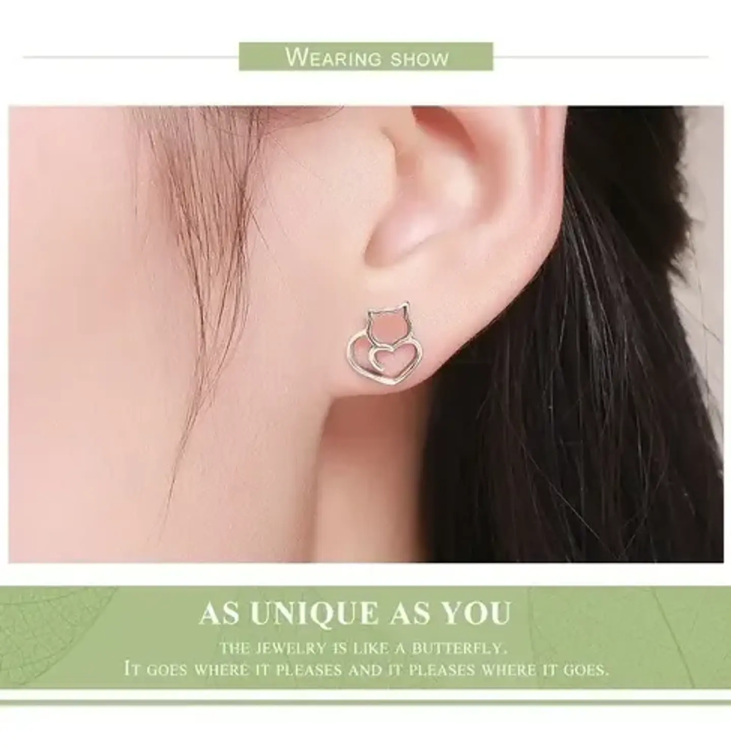 Aros Plata 925 Gato Joyas Regalo Mujer Niña 7