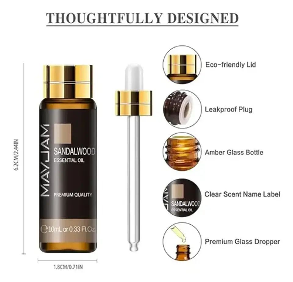 Aceite Esencial Sándalo 100% Puro Natural 10 Ml Mayjam 4