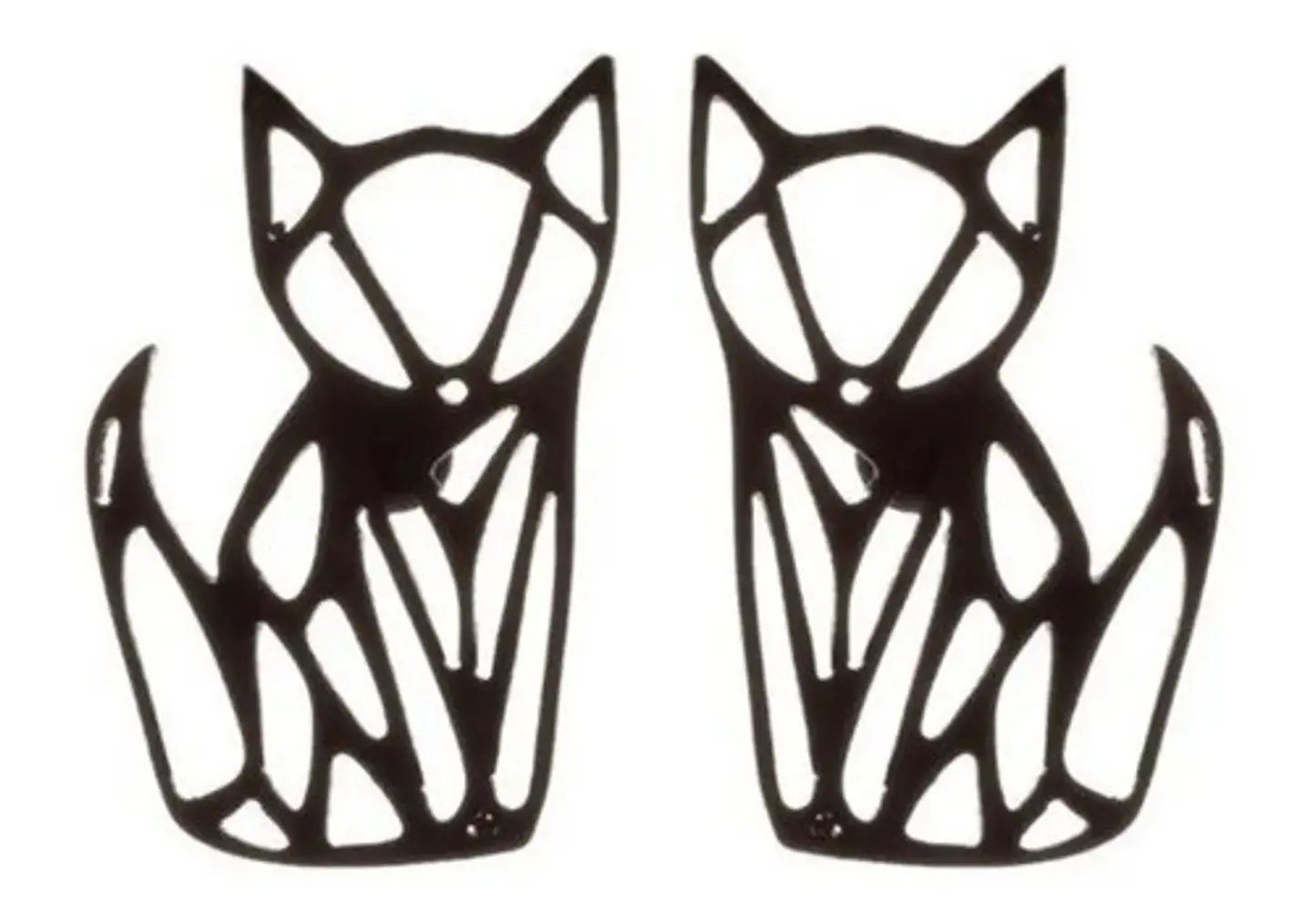 Aros Gato Rustico Regalo Mujer Niña  + Bolsa Joyas 1