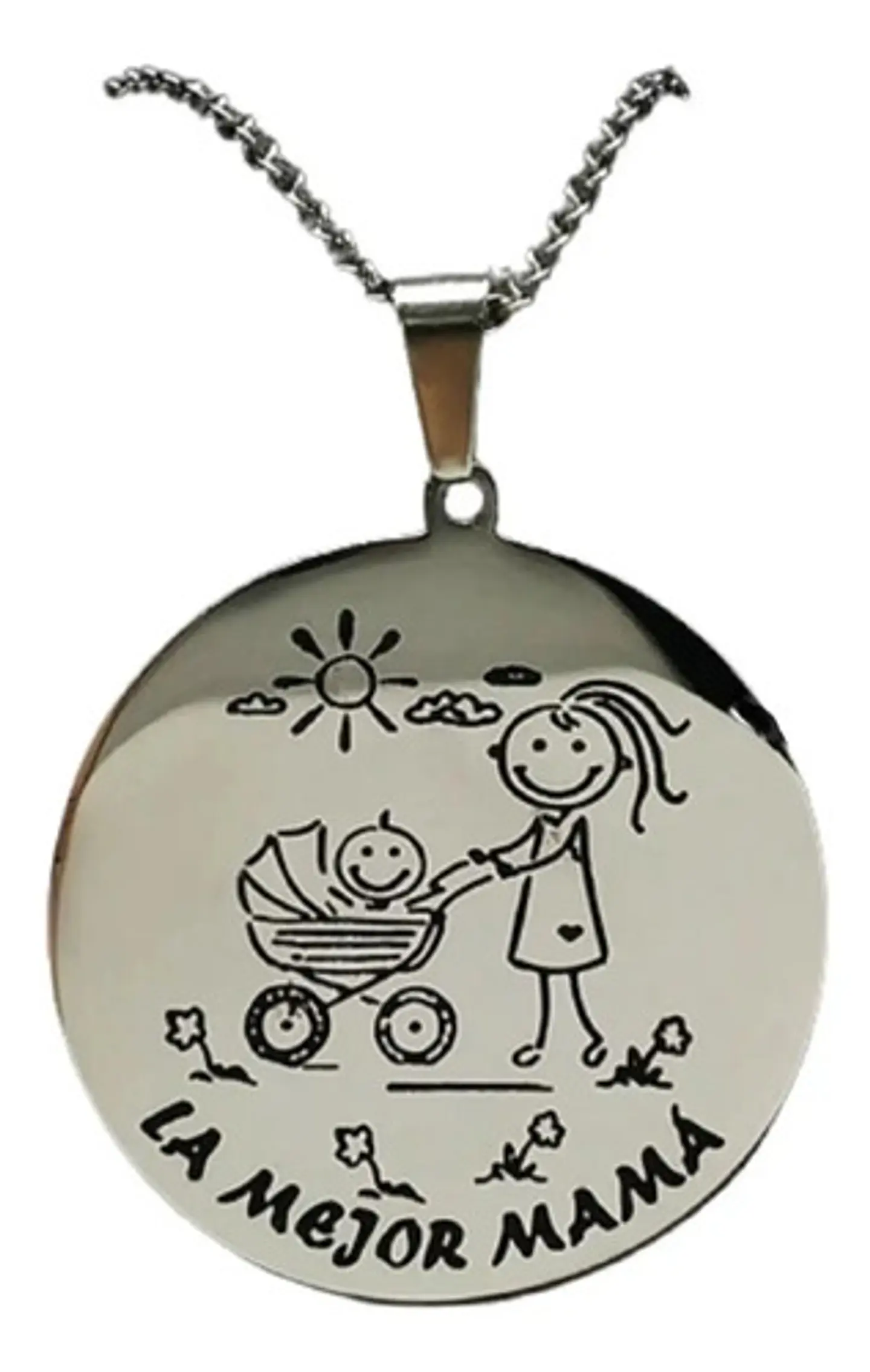 Cadena Y Colgante Mejor Mamá + Globo Metálico + Caja Regalo 1