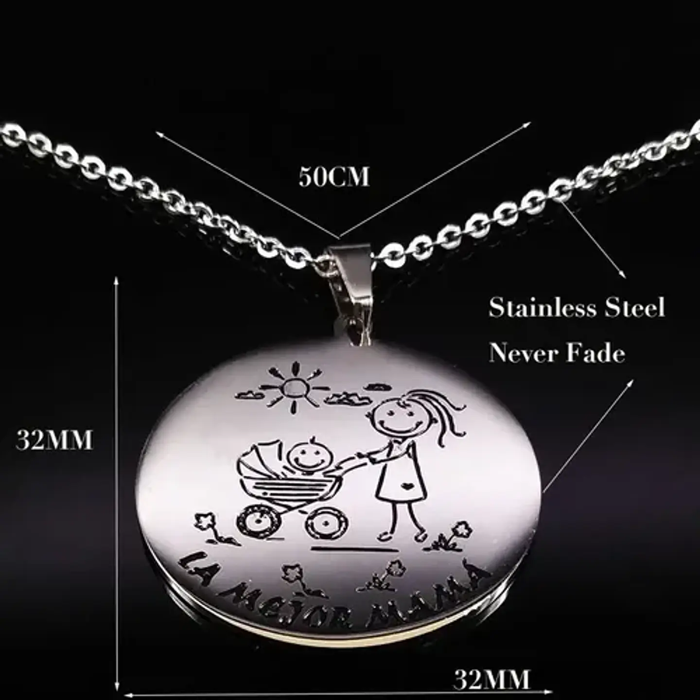 Cadena Y Colgante Mejor Mamá + Globo Metálico + Caja Regalo 4