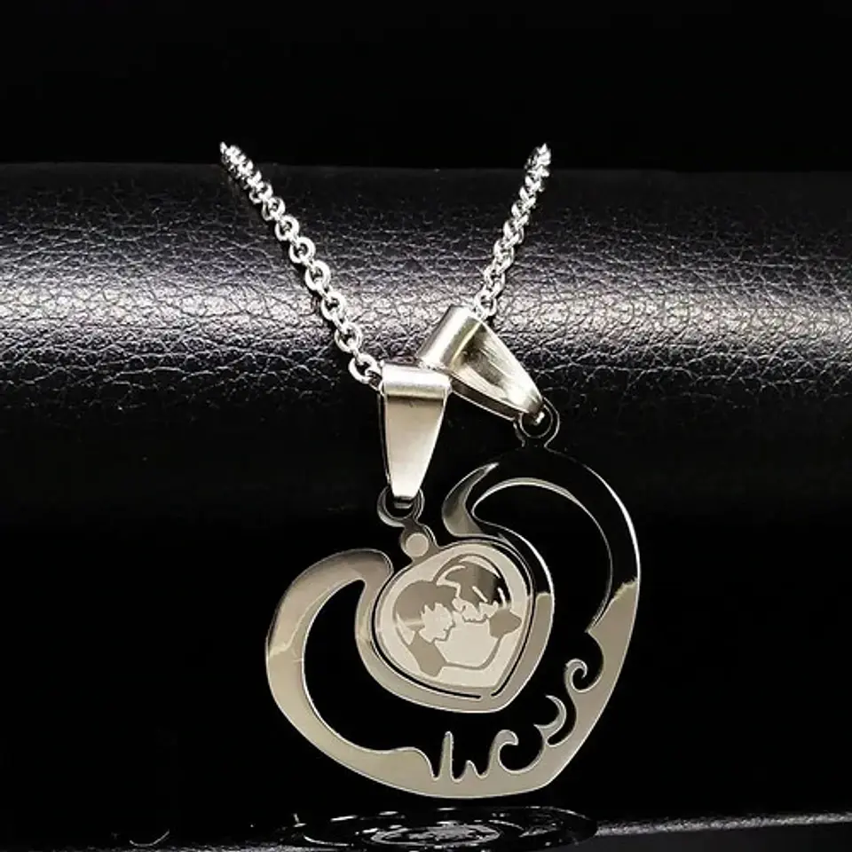 Collares San Valentin Corazón + Globo Y Caja Regalo Joyas 7