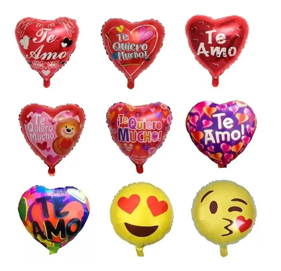 Collares San Valentin Corazón + Globo Y Caja Regalo Joyas 12