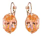 Aros Cristal Champagne Circonita Mujer + Bolsa Regalo Joyas - Miniatura 1