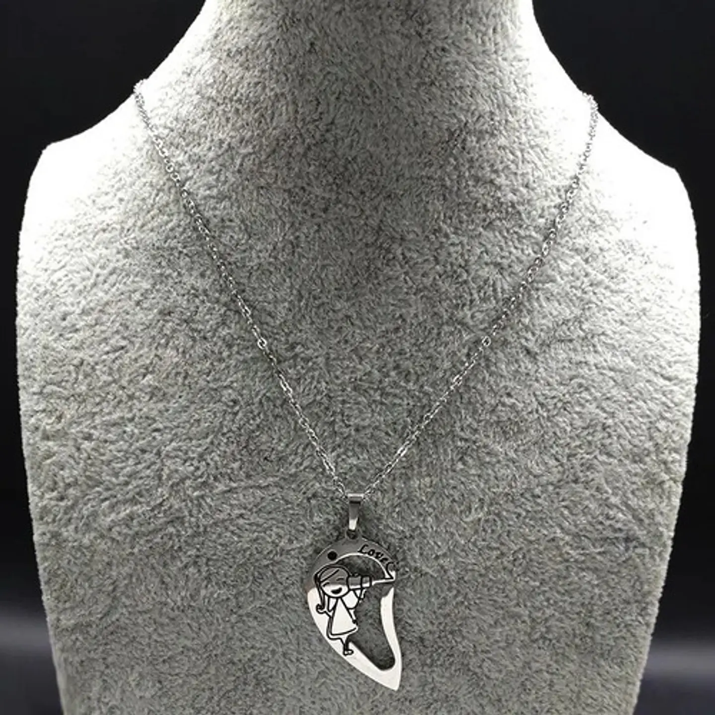 Collares Corazón Regalo San Valentín + Caja Y Globo Metálico 4