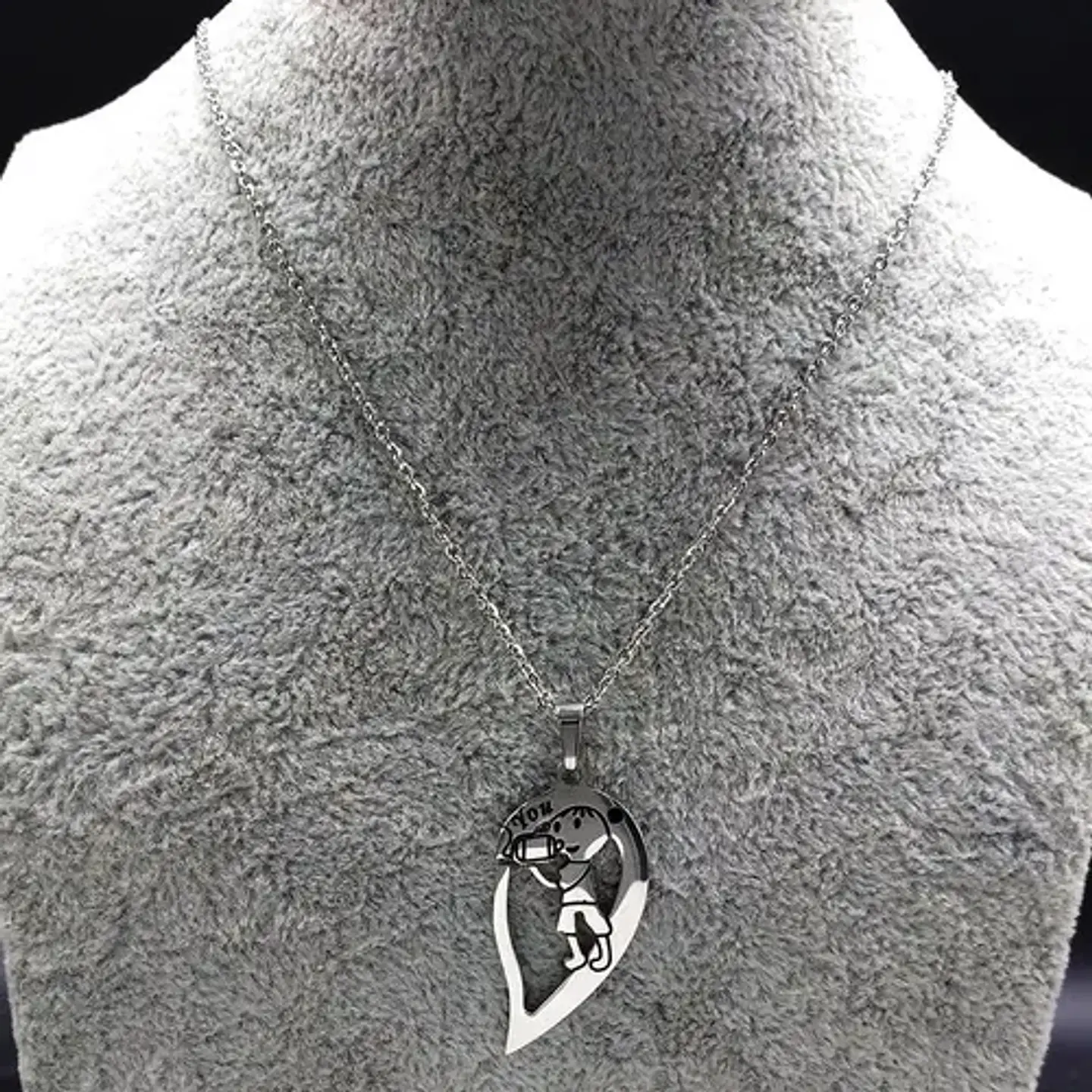 Collares Corazón Regalo San Valentín + Caja Y Globo Metálico 5