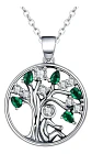 Collar Plata 925 Árbol De La Vida Circón Joyas Regalo Mujer - Miniatura 1