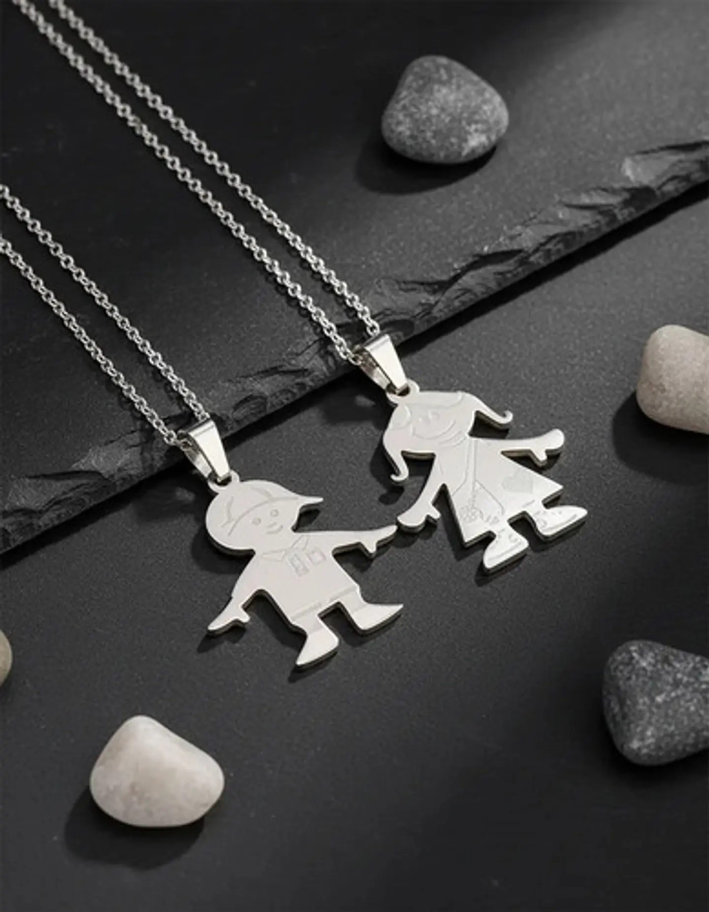Collar Hijos Niño Niña + Globo Y Caja Regalo Joyas 1