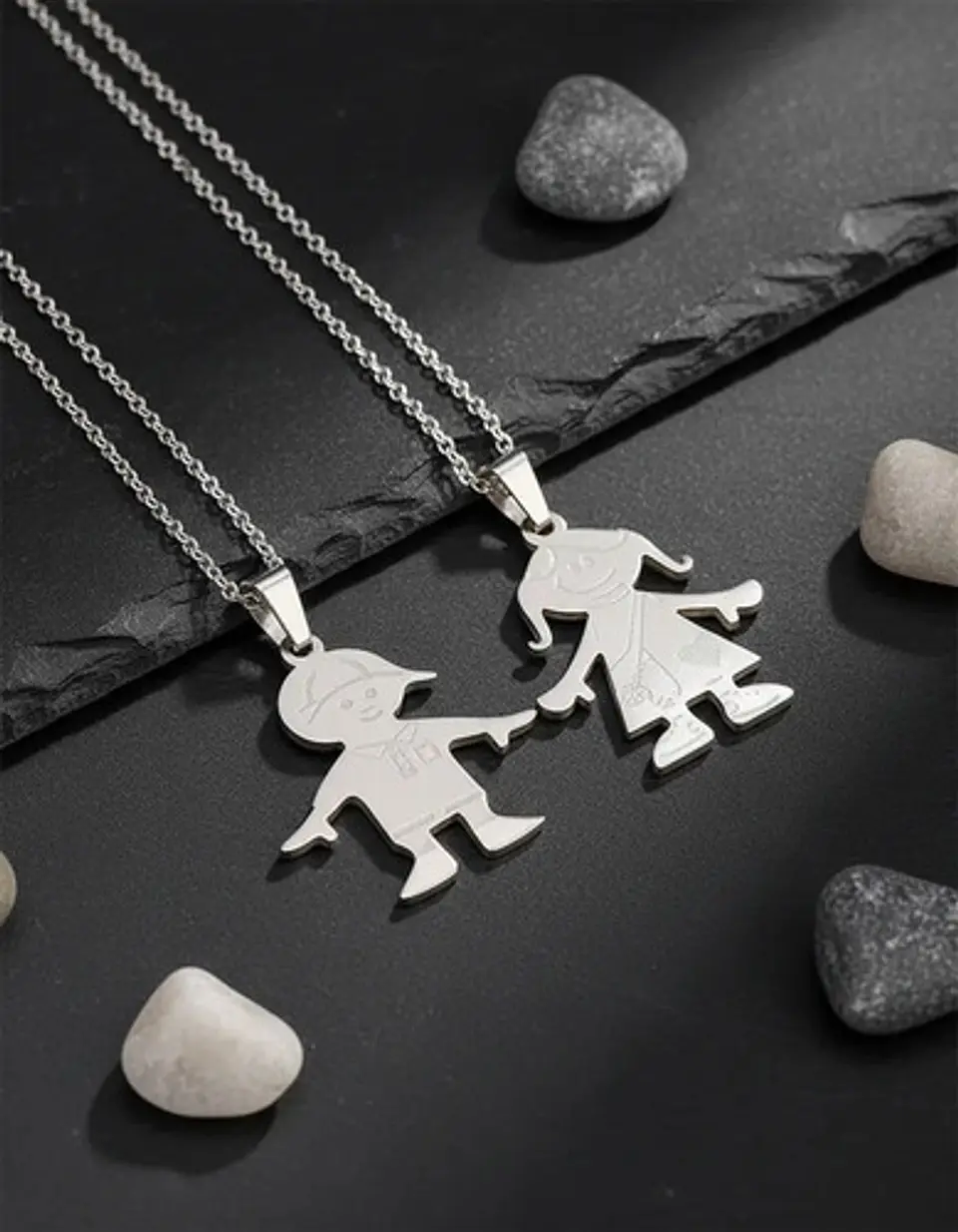 Collar Hijos Niño Niña + Globo Y Caja Regalo Joyas 1