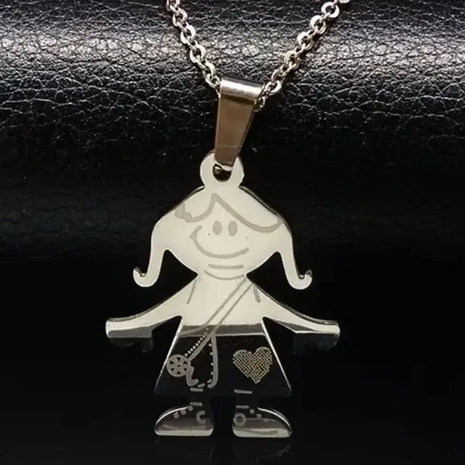 Collar Hijos Niño Niña + Globo Y Caja Regalo Joyas 8