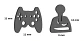 Aros Gamer Juego Regalo Hombre Niño Mujer Niña + Bolsa Joyas - Miniatura 2