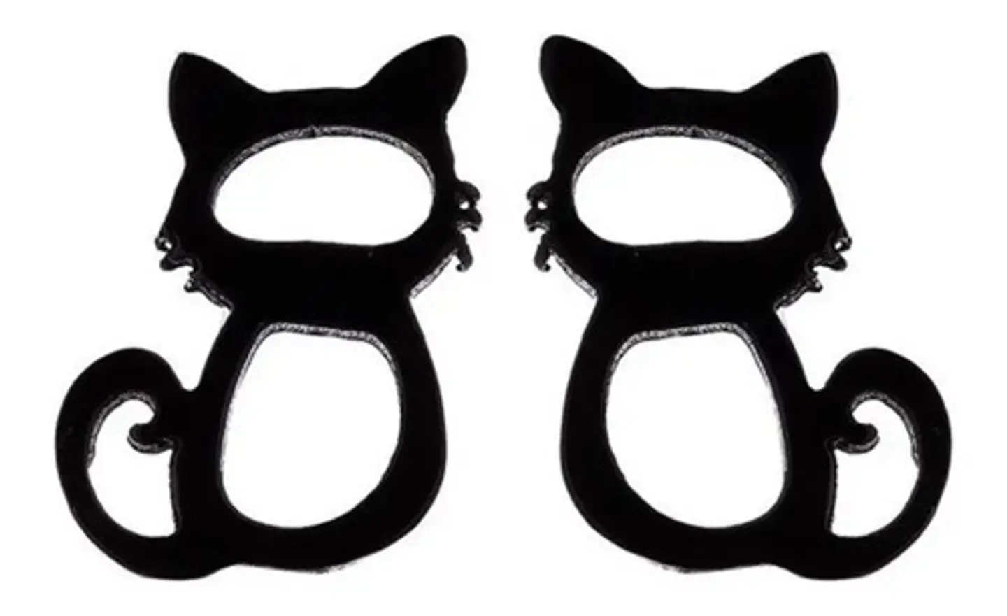 Aros Gato Regalo Mujer Niña  + Bolsa Joyas 1