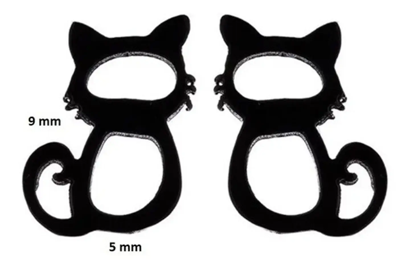 Aros Gato Regalo Mujer Niña  + Bolsa Joyas 2