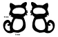 Aros Gato Regalo Mujer Niña  + Bolsa Joyas - Miniatura 2