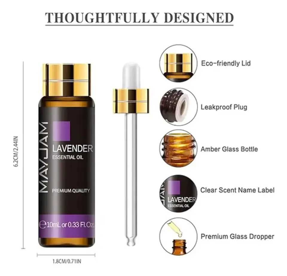Aceite Esencial Lavanda 100% Puro Natural 10 Ml Mayjam 2