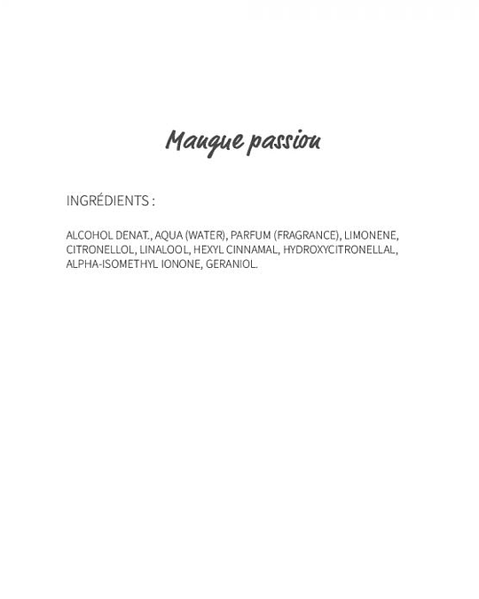 Mangue Passion (101) - eau de Parfum 30ml