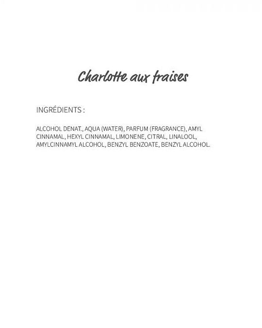 Charlotte aux fraises (36) - eau de parfum 30ml