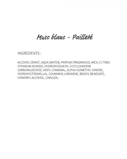 Musc Blanc Pailleté (501) - eau de parfum 30ml 