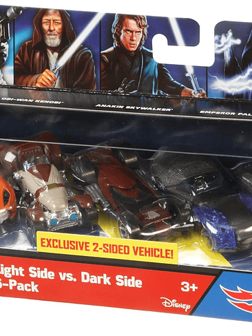 Pack 5 Hot Wheels Star Wars Light Side Vs Dark Side 1